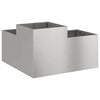 vidaXL Gartenblumentopf Silber 80 x 80 x 48 cm Edelstahl