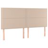 vidaXL LED Kopfteil Cappuccino-Braun 180x5x118/128cm Kunstleder
