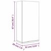 vidaXL Wand-Badeschrank Schwarz 32x20x67 cm
