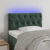 vidaXL LED Kopfteil Dunkelgr&uuml;n 80x7x78/88 cm Samt