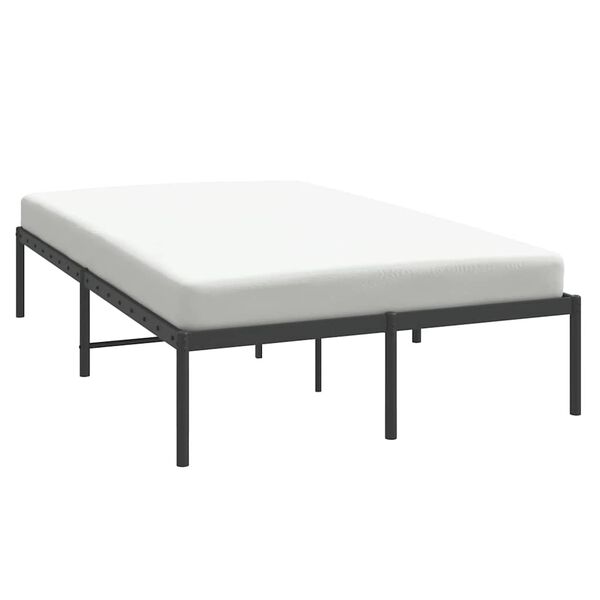 vidaXL Bettgestell Metall Schwarz 120x200 cm