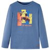 Kinder-Langarmshirt Blau Melange 128