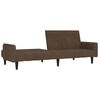 vidaXL Schlafsofa 2-Sitzer Braun Mikrofasergewebe