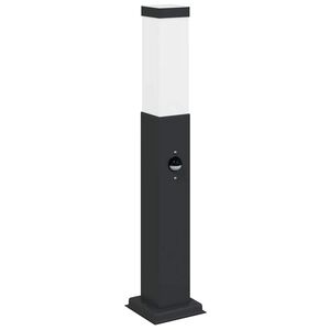 vidaXL Pollerleuchte mit Sensor 50 cm Schwarz IP44