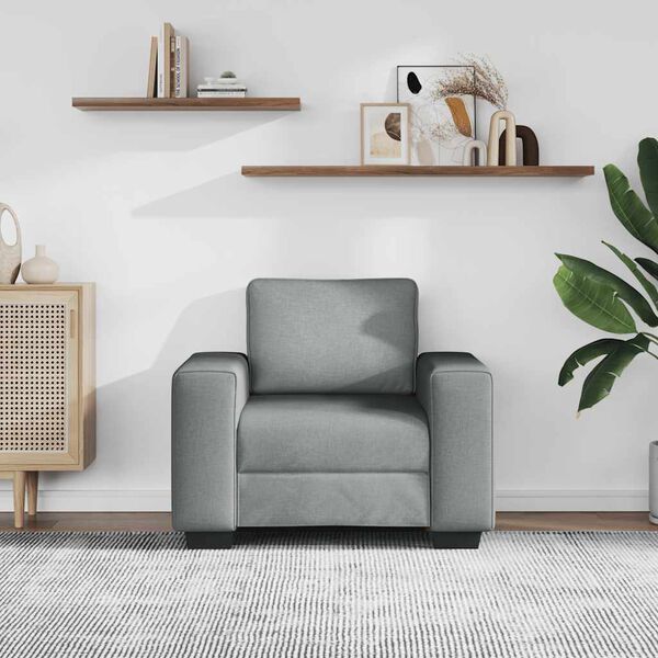 vidaXL Sessel Hellgrau 60 cm Stoff