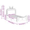 vidaXL Kinderbettgestell mit Kopfteil mit Kopfteil Rosa 80 x 160 cm PU