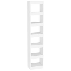 vidaXL B&uuml;cherregal/Raumteiler Wei&szlig; 40x30x198 cm