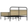 vidaXL Bettgestell ohne Matratze 135x190 cm Sonoma-Eiche Holzwerkstoff