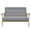 vidaXL Sofa-Set 3-tlg. Stoff Hellgrau