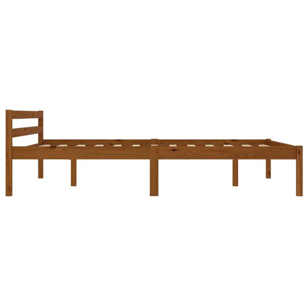 vidaXL Massivholzbett Honigbraun Kiefer 140x200 cm