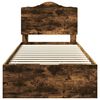vidaXL Bettrahmen Ger&auml;ucherte Eiche 75 x 190 cm Ingenieurs Holz