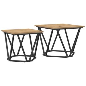vidaXL Beistelltisch-Set 2 pcs Artisan-Eiche 50 x 50 x 40 cm