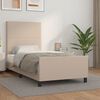 vidaXL Bettgestell mit Kopfteil Cappuccino-Braun 100x200 cm Kunstleder