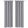 vidaXL Verdunkelungsvorhänge 2 Stk. mit Metallösen 135 x 175 cm Grau