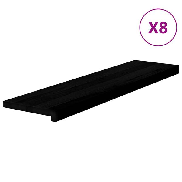 vidaXL Treppenstufen 8 Stk. Dunkelbraun 100x25x2 cm Massivholz Eiche