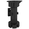 vidaXL M&ouml;belbeine Verstellbar 2 pcs Schwarz 46 x 46 x 128 mm PP