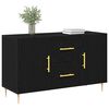 vidaXL Sideboard Schwarz Eichen-Optik 100 x 36 x 60 cm Holzwerkstoff