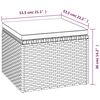 vidaXL Garten-Lounge-Set Braun Poly Rattan