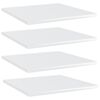 vidaXL B&uuml;cherregal-Bretter 4 Stk. Hochglanz-Wei&szlig; 40x40x1,5 cm