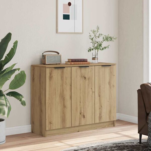 vidaXL Sideboard Artisan-Eiche 90,5x30x70 cm Holzwerkstoff