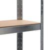 vidaXL Lagerregale 2 Stk. Silbern 90 x 30 x 180 cm Stahl und MDF
