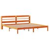 vidaXL Bettgestell mit Kopfteil ohne Matratze Wachsbraun 180x200 cm