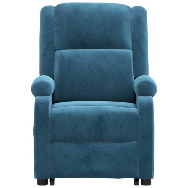 vidaXL Aufstehsessel Blau Samt