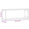 vidaXL Wandregale mit Regal 6 pcs Schwarz Eichen-Optik 60 x 15 x 23 cm