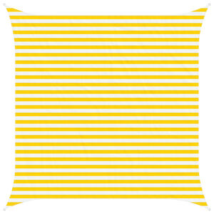 vidaXL Sonnensegel Gelb und Wei&szlig; 3,6 x 3,6 m 100 % Polyester Oxford