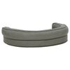 vidaXL Hundematratze Ergonomisch 75x53 cm Leinenoptik Fleece Grau