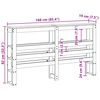 vidaXL Kopfteil mit Ablagen Wei&szlig; 160 cm Massivholz Kiefer