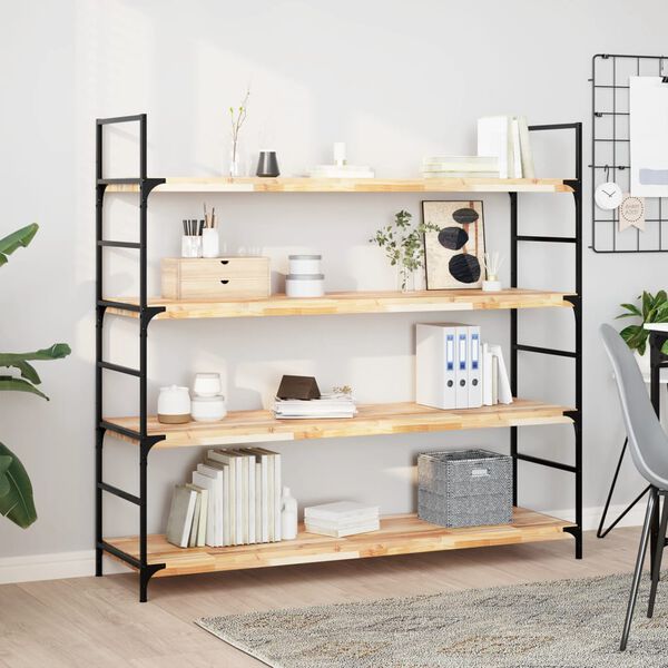 vidaXL Schweberegale 3 Stk. 140x40x4 cm Massivholz Akazie Unbehandelt
