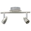 vidaXL Deckenstrahler mit Strahlern Nickel 27 x 10 x 12 cm Metall