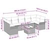 vidaXL Gartensofa-set mit Kissen 8 pcs Beige und Grau Poly-Rattan