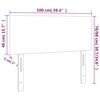 vidaXL LED Kopfteil Schwarz 100x5x78/88 cm Samt