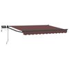vidaXL Manuelle Gelenkarmmarkise mit LEDs Braun 2,5 x 2 m