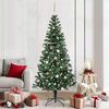 vidaXL K&uuml;nstlicher vorbeleuchteter Weihnachtsbaum Gr&uuml;n 210 cm