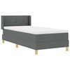 vidaXL Boxspringbett mit Matratze Dunkelgrau 90 x 190 cm Stoff
