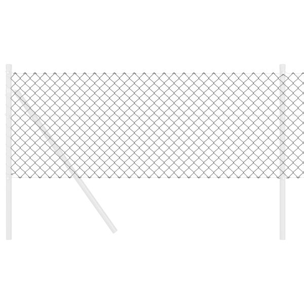 vidaXL Kettenzaun Grau 25 x 0,6 m Stahl