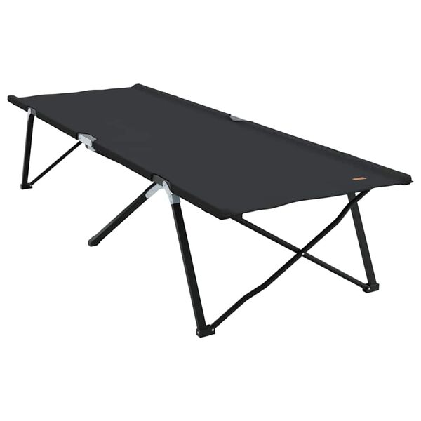 vidaXL Klapp Schlafbett f&uuml;rs Camping Schwarz 206 x 76 x 74 cm