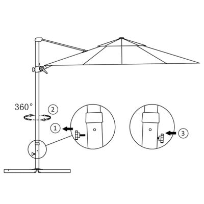 vidaXL Ampelschirm mit Aluminium-Mast 300 cm Terrakotta