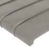 vidaXL Kopfteile Hellgrau 144x5x78/88 cm Samt