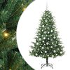 vidaXL K&uuml;nstlicher vorbeleuchteter Weihnachtsbaum mit Kugelset Gr&uuml;n