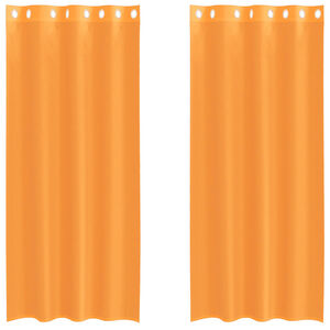 vidaXL Voile Vorh&auml;nge mit &Ouml;sen 2 Stk. Orange 140x245 cm
