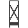 vidaXL Brennholzregal Schwarz 34x25x70 cm Kaltgewalzter Stahl