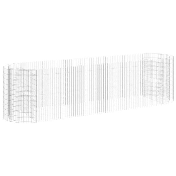 vidaXL Gabionen-Hochbeet Verzinktes Eisen 400x100x100 cm