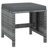 vidaXL 9-tlg. Garten-Essgruppe mit Kissen Poly Rattan Grau