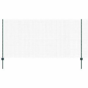 vidaXL Geschwei&szlig;ter Drahtzaun mit Pfosten 50 x 1,2 m Gr&uuml;n Netz