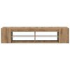 vidaXL TV-Schrank mit LED-Leuchten Artisan-Eiche 135x39x30 cm