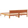vidaXL Bettrahmen Wachsbraun 180 x 200 cm Massives Kiefernholz